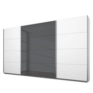 Schwebetürenschrank Quadra Alpinweiß/Grau - 315 x 230 cm