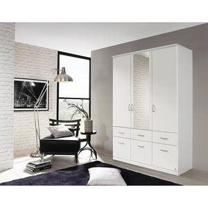 Armoire à portes battantes Bremen Blanc alpin - 136 cm - 3 portes - 1 miroir