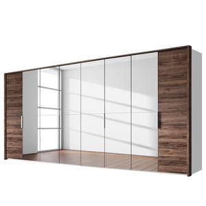 Armoire à portes battantes Vadora Imitation chêne de San Remo foncé - Largeur : 399 cm - Avec cadre passepartout - Sans éclairage