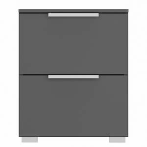 Table de chevet SKØP x2 Graphite - Largeur : 40 cm - Aluminium