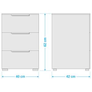 Table de chevet SKØP x3 Blanc alpin - Largeur : 40 cm - Aluminium