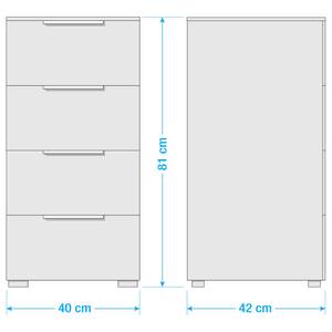 Buffet SKØP x4 Graphite - Largeur : 40 cm - Aluminium