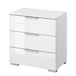 Comodino SKØP IV Bianco alpino/Bianco lucido - Alluminio