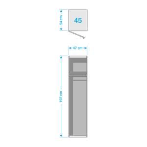 Armoire à portes battantes KiYDOO V Imitation chêne de Riviera - 47 x 197 cm