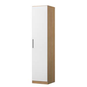 Armoire à portes battantes KiYDOO V Blanc / Imitation chêne de Riviera - 47 x 197 cm