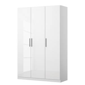 Armoire à portes battantes KiYDOO V Blanc brillant / Blanc alpin - 136 x 210 cm