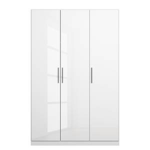 Armoire à portes battantes KiYDOO V Blanc brillant / Blanc alpin - 136 x 210 cm