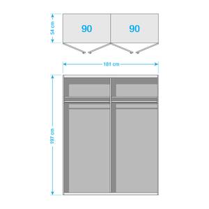 Armoire à portes battantes KiYDOO V Blanc alpin - 181 x 197 cm