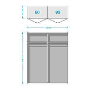 Armoire à portes battantes KiYDOO V Blanc alpin - 181 x 210 cm