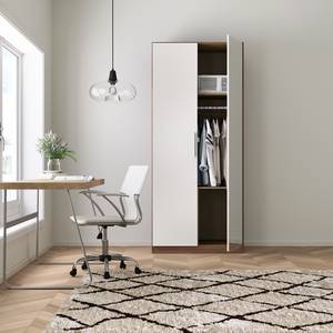 Armoire KiYDOO I Blanc / Imitation chêne de Stirling - 91 x 210 cm