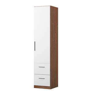 Drehtürenschrank KiYDOO II Weiß / Eiche Stirling Dekor - 47 x 197 cm