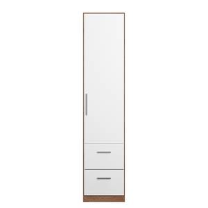 Drehtürenschrank KiYDOO II Weiß / Eiche Stirling Dekor - 47 x 197 cm