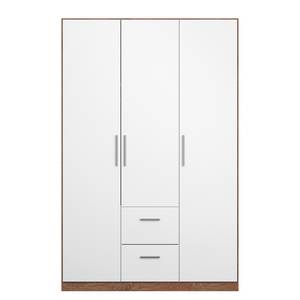 Drehtürenschrank KiYDOO II Weiß / Eiche Stirling Dekor - 136 x 197 cm