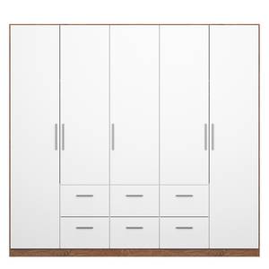 Drehtürenschrank KiYDOO II Weiß / Eiche Stirling Dekor - 226 x 210 cm