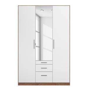 Armoire à portes battantes KiYDOO IV Blanc / Imitation chêne de Stirling - 136 x 210 cm