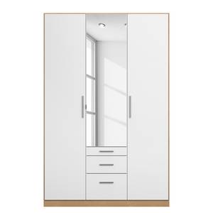 Armoire à portes battantes KiYDOO IV Blanc / Imitation chêne de Riviera - 136 x 210 cm