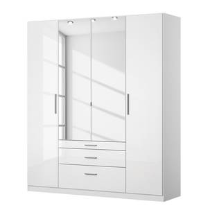 Drehtürenschrank KiYDOO IV Hochglanz Weiß / Alpinweiß - 181 x 210 cm