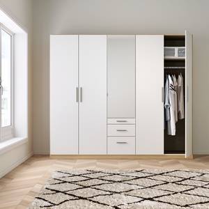 Armoire à portes battantes KiYDOO IV Blanc / Imitation chêne de Riviera - 226 x 210 cm