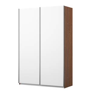 Armoire à portes coulissantes KiYDOO I Blanc / Imitation chêne de Stirling - 136 x 197 cm