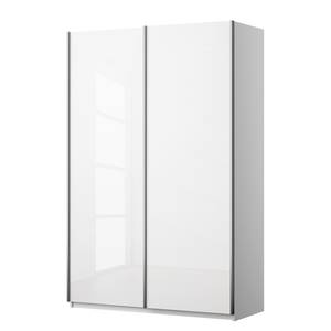 Armoire à portes coulissantes KiYDOO I Blanc brillant / Blanc alpin - 136 x 197 cm