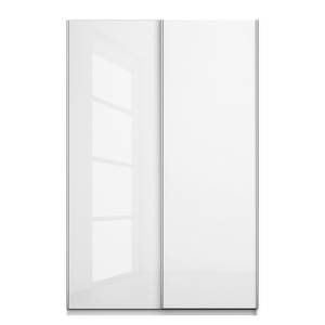 Armoire à portes coulissantes KiYDOO I Blanc brillant / Blanc alpin - 136 x 210 cm