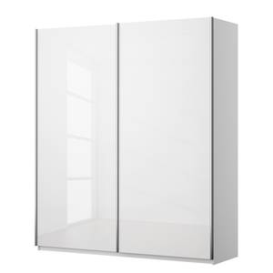 Armoire à portes coulissantes KiYDOO I Blanc brillant / Blanc alpin - 181 x 197 cm