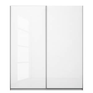 Armoire à portes coulissantes KiYDOO I Blanc brillant / Imitation chêne de Riviera - 181 x 210 cm