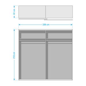 Zweefdeurkast KiYDOO I Alpinewit - 226 x 210 cm