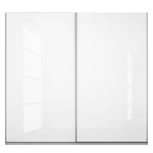 Armoire à portes coulissantes KiYDOO I Blanc brillant / Imitation chêne de Riviera - 226 x 197 cm