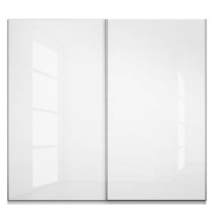 Armoire à portes coulissantes KiYDOO I Blanc brillant / Blanc alpin - 226 x 210 cm