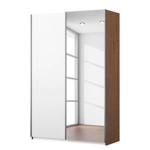 Armoire à portes coulissantes KiYDOO II Blanc / Imitation chêne de Stirling - 136 x 197 cm