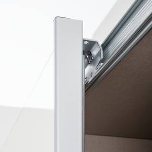 Armoire à portes coulissantes KiYDOO II Blanc brillant / Blanc alpin - 136 x 210 cm - Aluminium