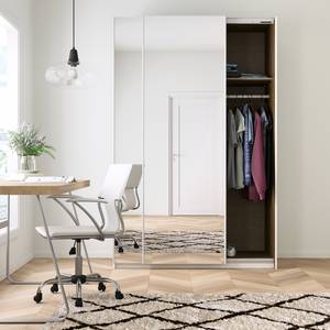 Armadio con ante scorrevoli KiYDOO III Bianco alpino - 136 x 197 cm - Alluminio