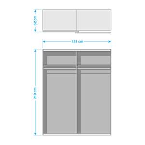 Schwebetürenschrank KiYDOO Landhaus III Alpinweiß - 181 x 210 cm