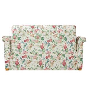 Canapé convertible Bernadett Tissu beige - Motif floral - 130 x 210 cm - Largeur : 168 cm