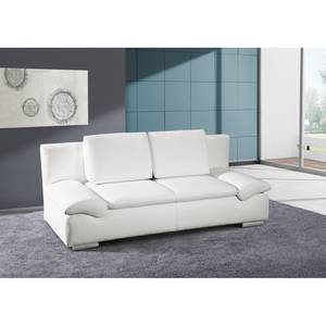 Canapé convertible Norris II Cuir véritable blanc