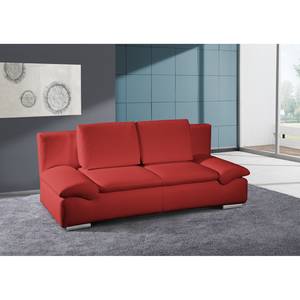 Canapé convertible Norris II Cuir véritable rouge