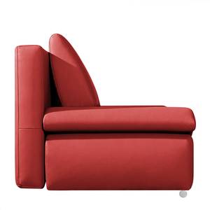 Divano letto Norris vera pelle, rosso