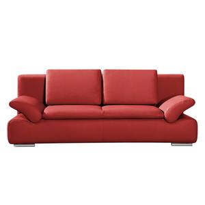 Divano letto Norris vera pelle, rosso