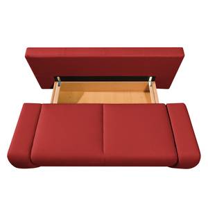 Canapé convertible Ramea Cuir véritable rouge