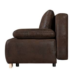 Canapé convertible Ayban Aspect cuir ancien - Marron foncé