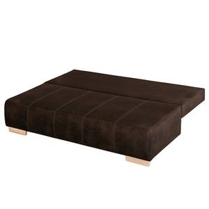 Canapé convertible Ayban Aspect cuir ancien - Marron foncé