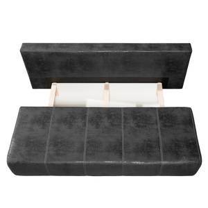 Canapé convertible Ayban Aspect cuir ancien - Anthracite