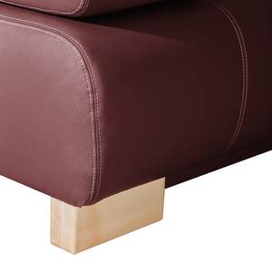 Schlafsofa Novato Echtleder Bordeaux