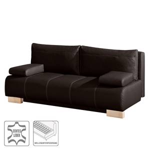 Schlafsofa Novato Echtleder Dunkelbraun