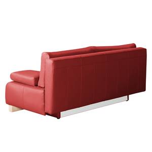 Schlafsofa Novato Echtleder Rot