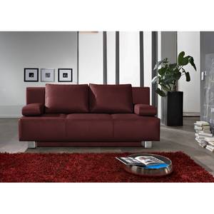 Schlafsofa Dayly Echtleder Bordeaux