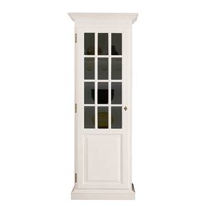 Armoire vitrine La Carlotta III Pin massif - Crème - Sans éclairage - Sans éclairage