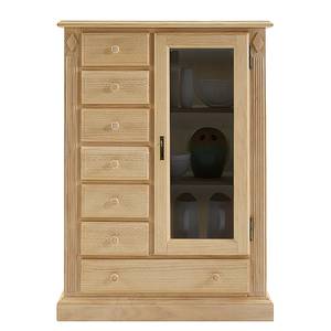 Armoire vitrine Breddin I Pin massif - Sans éclairage