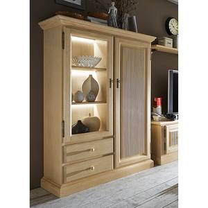 Armoire vitrine Breddin III Pin massif - Avec éclairage